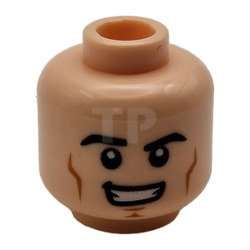 LEGO&reg; 6123725 - 3626cpb1470 - Head Minifig with Open Mouth Smirk / Bared Teeth Pattern (Dual Sided - Superman / Hyperion)