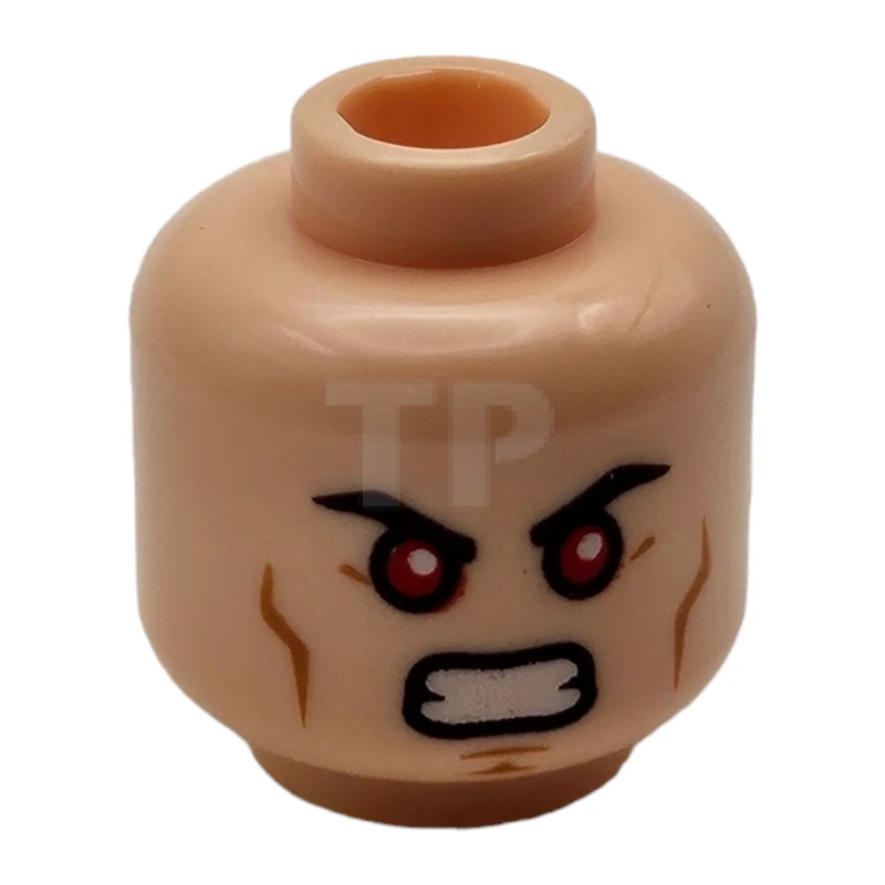 LEGO&reg; 6123725 - 3626cpb1470 - Head Minifig with Open Mouth Smirk / Bared Teeth Pattern (Dual Sided - Superman / Hyperion)