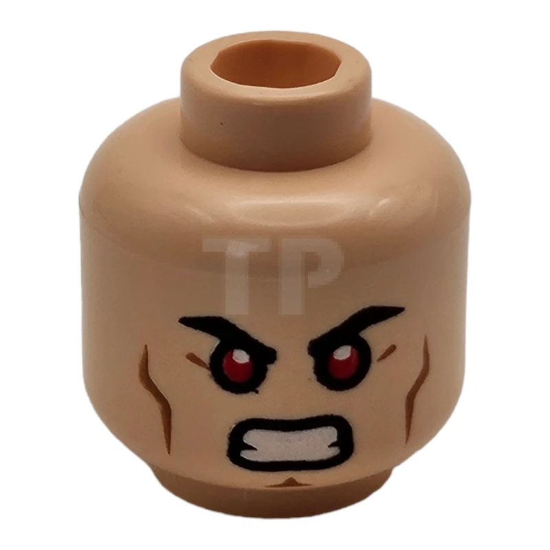 LEGO&reg; 6123725 - 3626cpb0931 - Head Minifig with Bared Teeth with Red Eyes Pattern (Dual Sided - Superman)