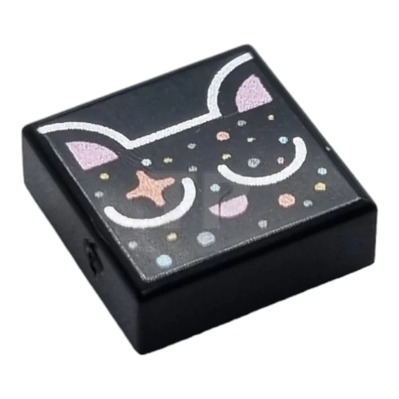 LEGO&reg;  - 3070pb280 - Baldosa 1 x 1 con dibujo de cabeza de gato