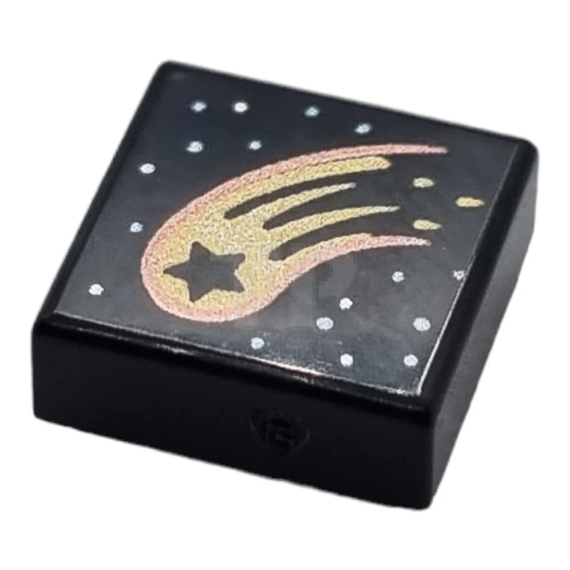 LEGO&reg;  - 3070pb288 - Tile 1 x 1 with Comet / Meteor Pattern