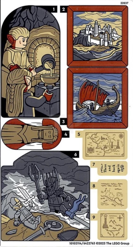 LEGO&reg; 6422763 - Autocollant pour l'ensemble 10316 - Feuille 1