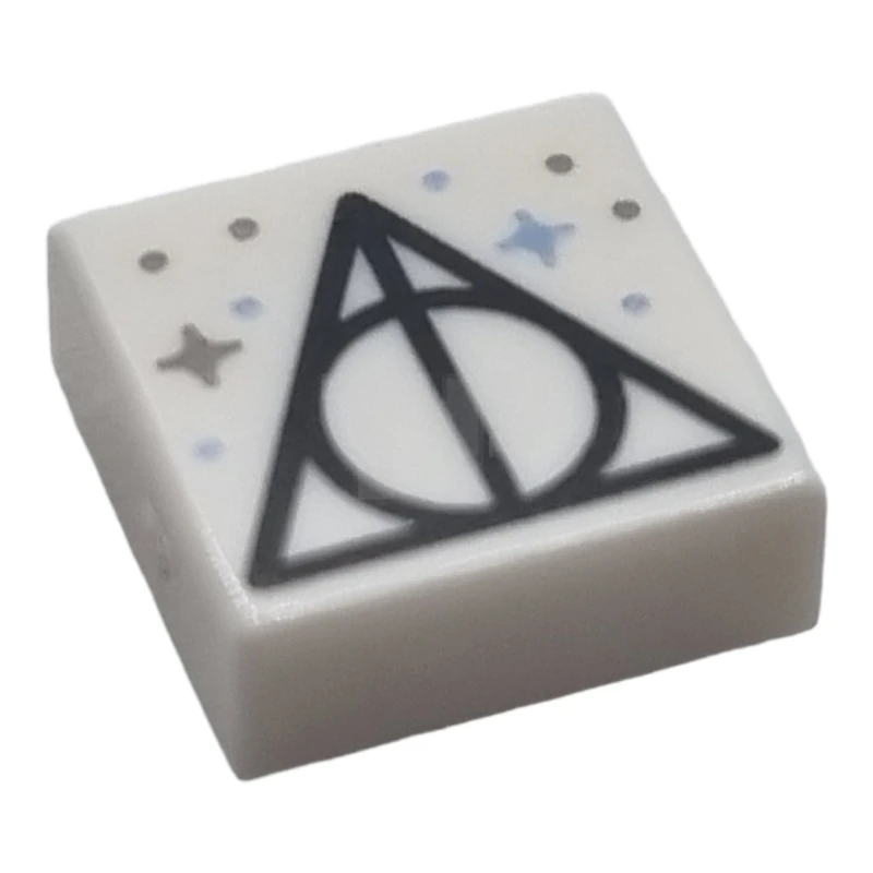 LEGO&reg; 6434349 - 3070pb315 - Fliese 1 x 1 mit Dreieck-, Linien- und Kreissymbol-Muster (Zeichen der Heiligtümer des Todes)