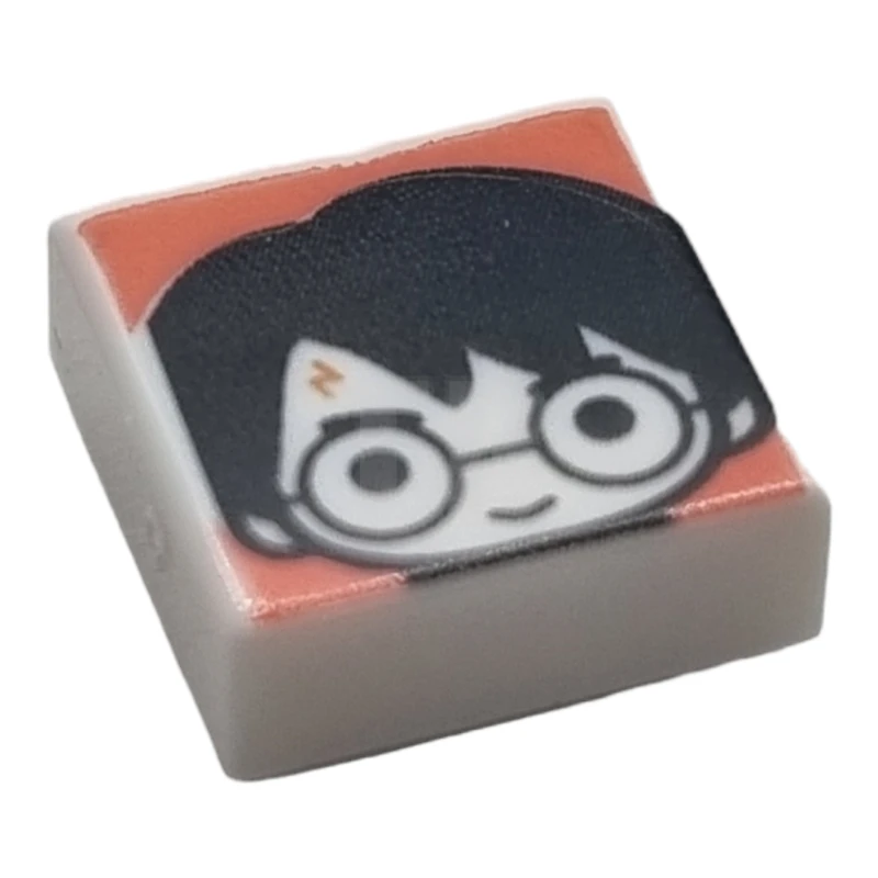 LEGO&reg; 3070pb289 - 6434349 - Tile 1 x 1 with Male Head with Glasses Pattern (Harry Potter)