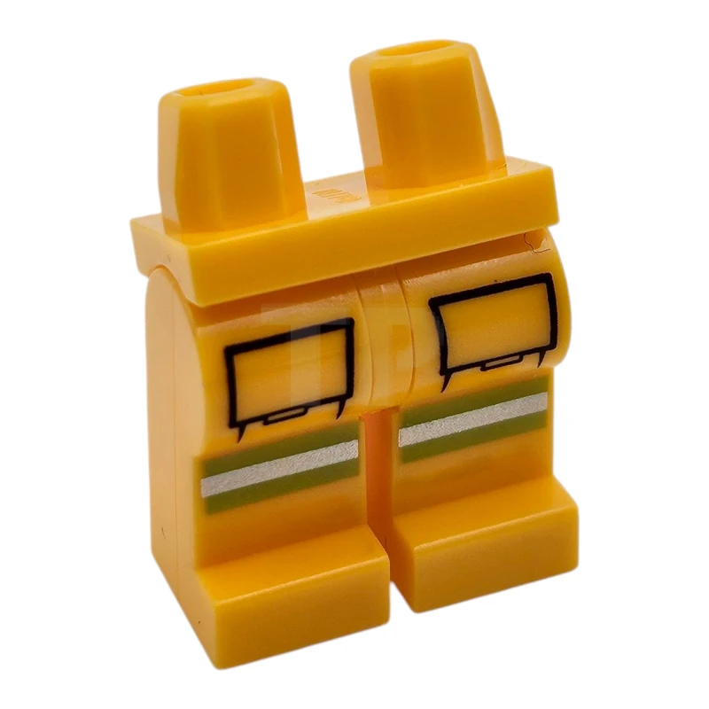 LEGO&reg; 6250502 - 970c00pb0901 - Legs Minifig with Reflective Stripes and Pockets Pattern