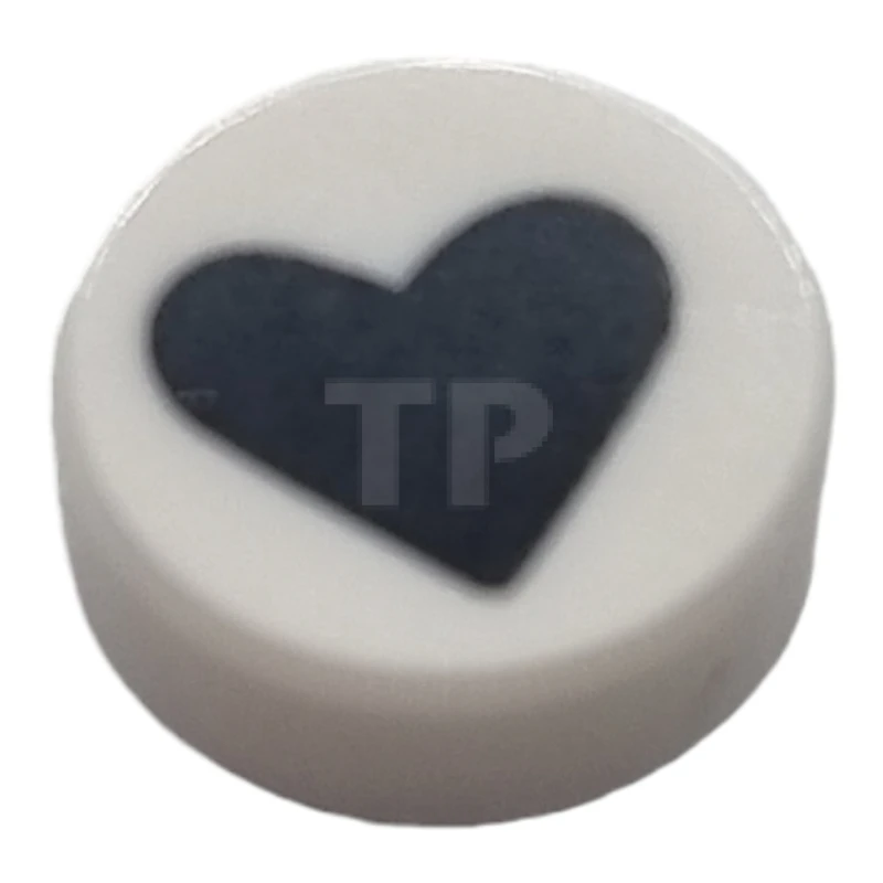 LEGO&reg; 6432105 - 98138pb362 - Tile 1 x 1 Round with Heart Pattern