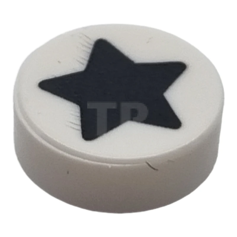 LEGO&reg; 6433501 - 98138pb363 - Tile 1 x 1 Round withk Star Pattern