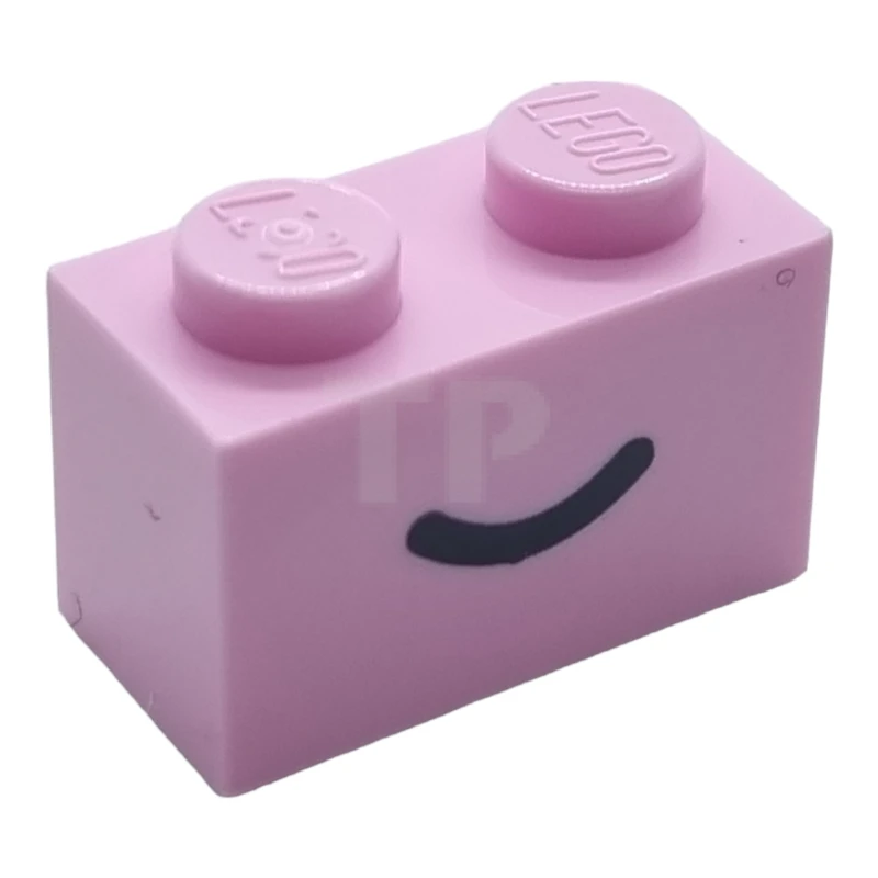 LEGO&reg; 6431714 - 3004pb302 - Brick 1 x 2 with Smile Pattern