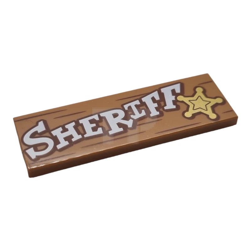 LEGO&reg; 6422796 - 69729pb072 - Tile 2 x 6 with 'SHERIFF' Pattern