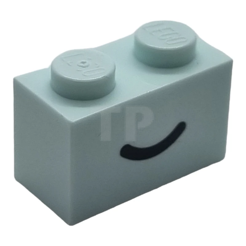 LEGO&reg; 6431713 - 3004pb302 - Brick 1 x 2 with Smile Pattern