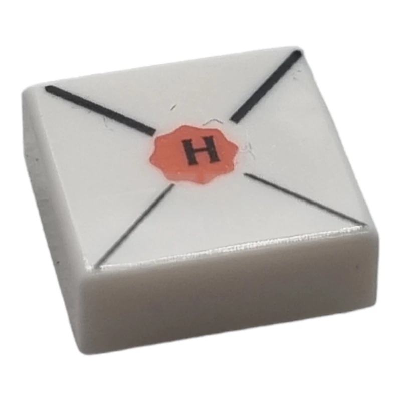 LEGO&reg; 6434352 - 3070pb291 - Tegel 1 x 1 met envelop met lakzegelpatroon (Zweinsteinpost)