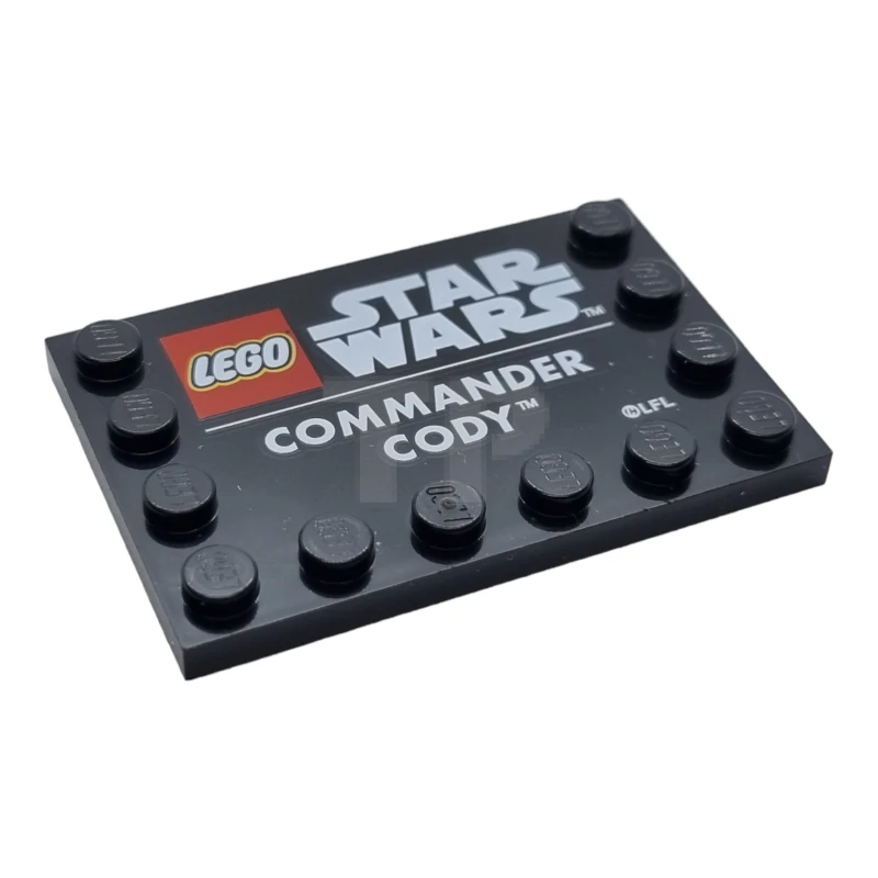 LEGO&reg; 6433793 - 6180pb163 - Baldosa 4 x 6 con tachuelas en los bordes con dibujo 