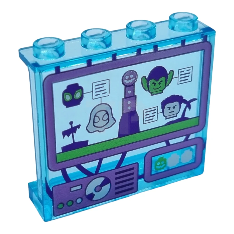 LEGO&reg; 6425489 - 60581pb235 - Panel 1 x 4 x 3 with Side Supports and Control Screen Pattern