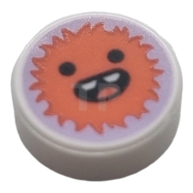 LEGO&reg; 6302707 - 98138pb354 - Tile 1 x 1 Round with Bacteria / Virus Pattern