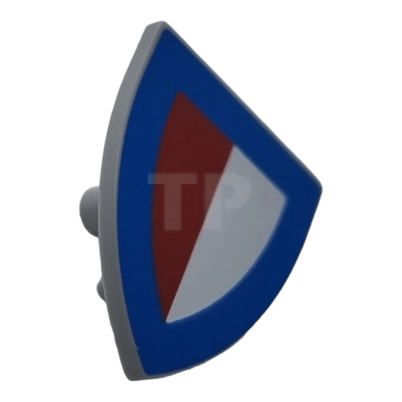 LEGO&reg; 6428496 - 3846pb065 - Escudo triangular con mitades rojas y blancas Patrón