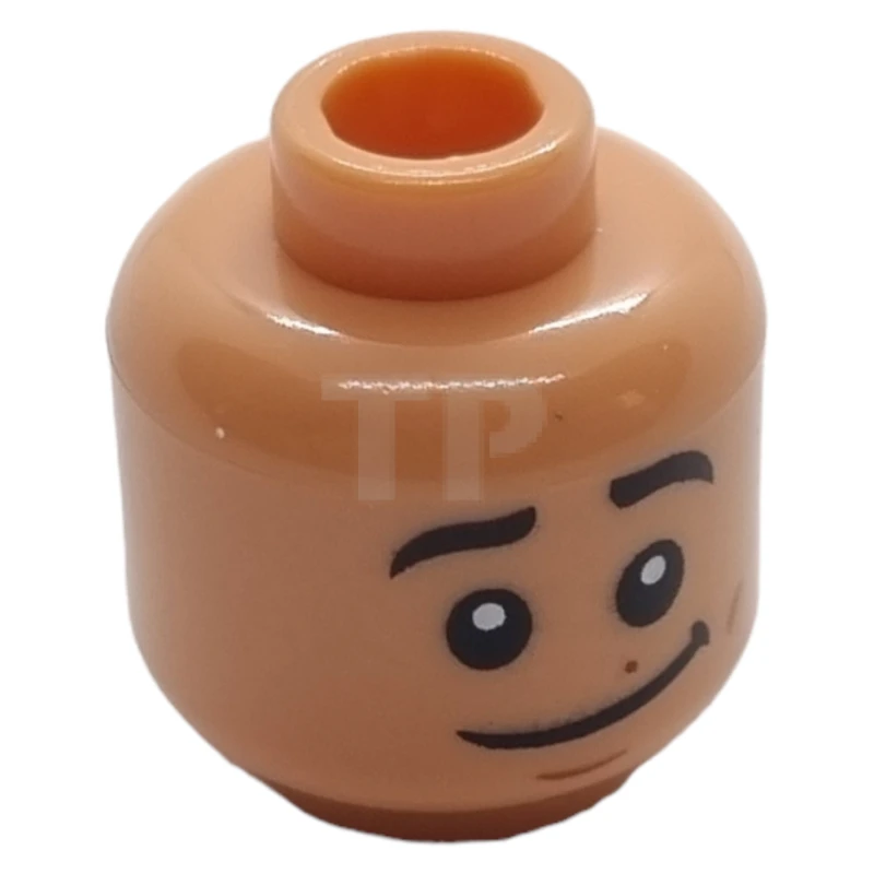LEGO&reg; 6422589 - 3626cpb3290 - Head Minifig with Dimples and Beauty Mark / Open Mouth Smile Pattern (Dual Sided)