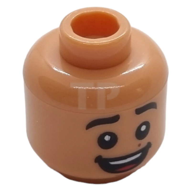 LEGO&reg; 6422589 - 3626cpb3290 - Head Minifig with Dimples and Beauty Mark / Open Mouth Smile Pattern (Dual Sided)