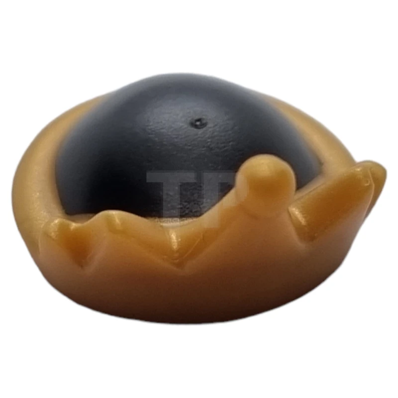 LEGO&reg; 6422598 - 3305pb01 - Minifigure, Headgear Tiara / Crown with 5 Points with Black Dome Top Pattern