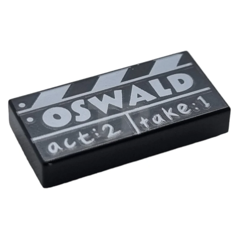 LEGO&reg; 6422555 - 3069pb1162 - Carreau 1 x 2 avec motif ardoise filmée.