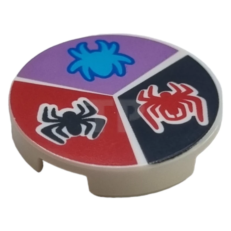 LEGO&reg; 6426430 - 14769pb593 - Tile 2 x 2 Round with Bottom O and Spiders Pattern