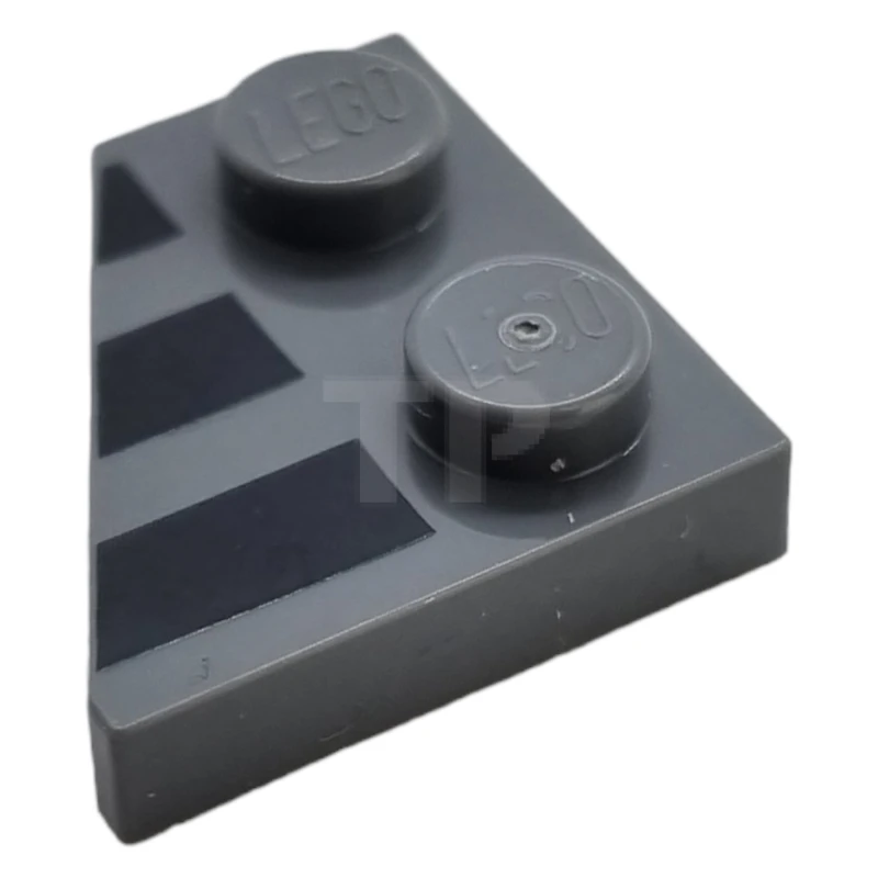 LEGO&reg; 6433666 - 24299pb01 - Plate 2 x 2 Wedge Left with Stripes Pattern