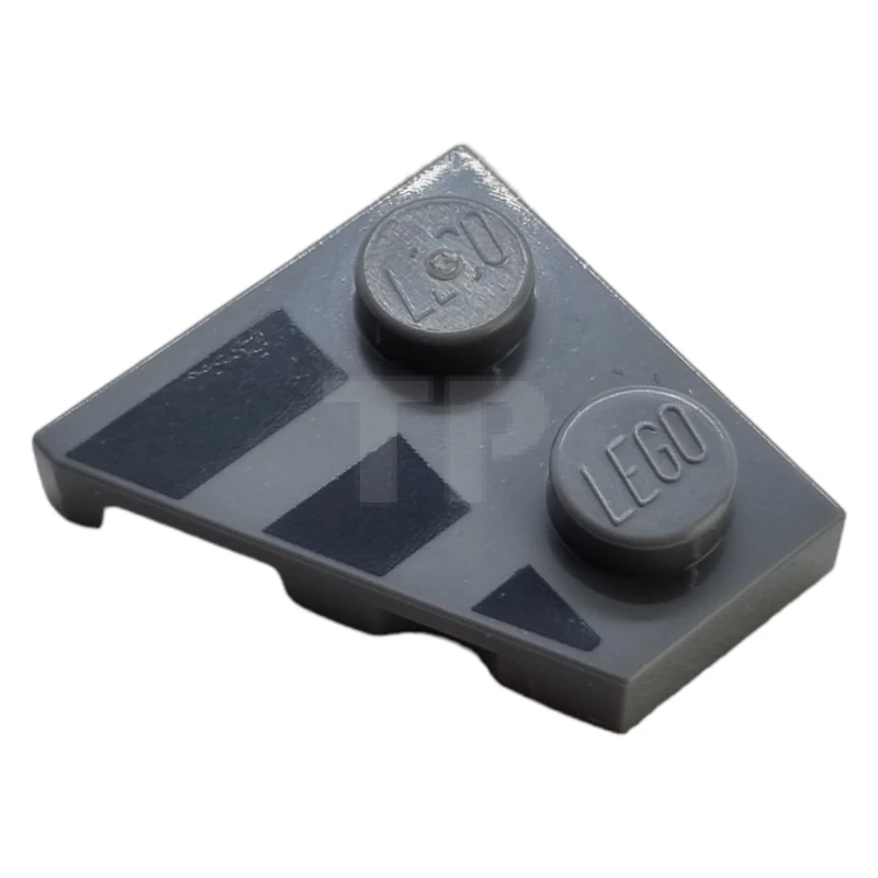 LEGO&reg; 6433644 - 24307pb01 - Plaque 2 x 2 cale droite avec motif à rayures.