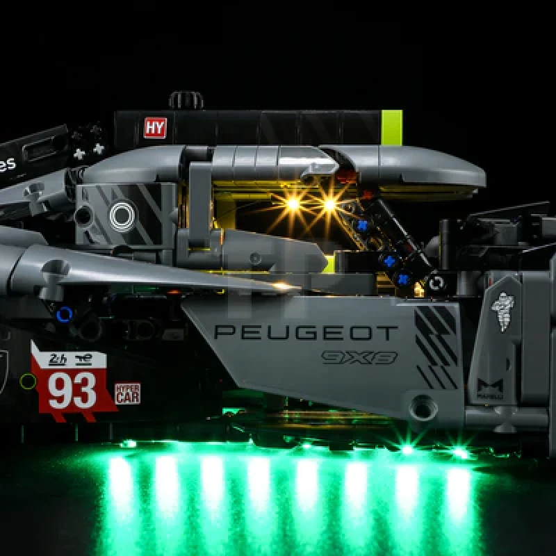 Kit de iluminación para LEGO® 42156 PEUGEOT 9X8 24H Le Mans Hybrid Hypercar