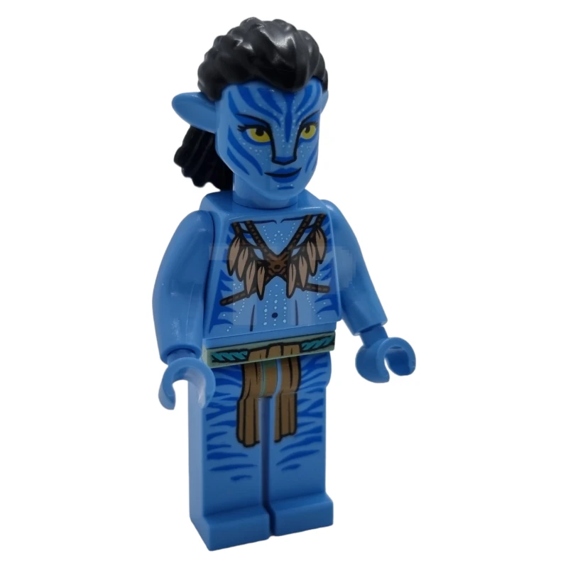 LEGO&reg; avt024 Neytiri - Dark Orange Straps and Medium Nougat Feather Necklace, Closed Mouth Smile