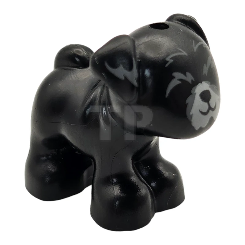 LEGO&reg; 6416651 - 24111pb04 - Dog, Friends, Pug, Standing with Light Bluish Gray Muzzle and Dark Bluish Gray Ears and Closed Eyes Pattern (Dash)