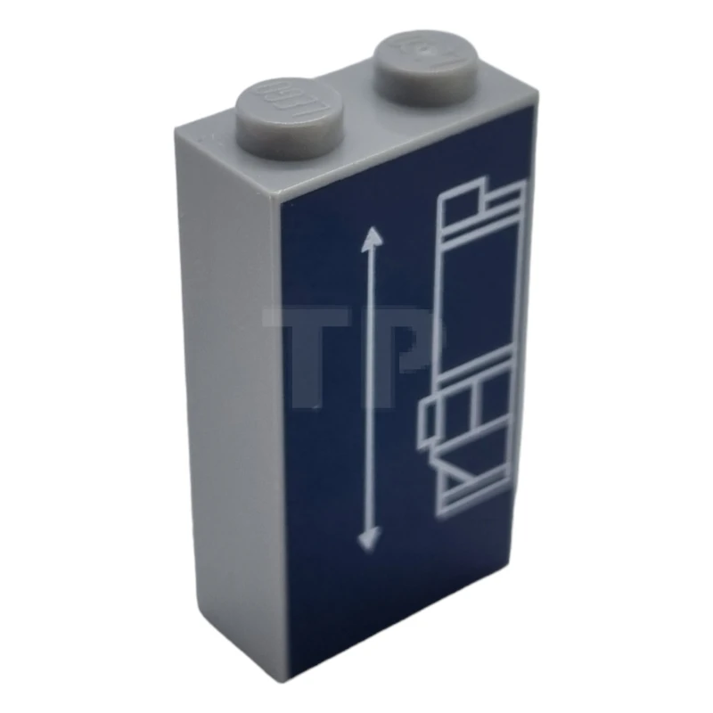 LEGO&reg; 6422508 - 22886pb23 - Brick 1 x 2 x 3 with Schematic of Car Bumper Pattern
