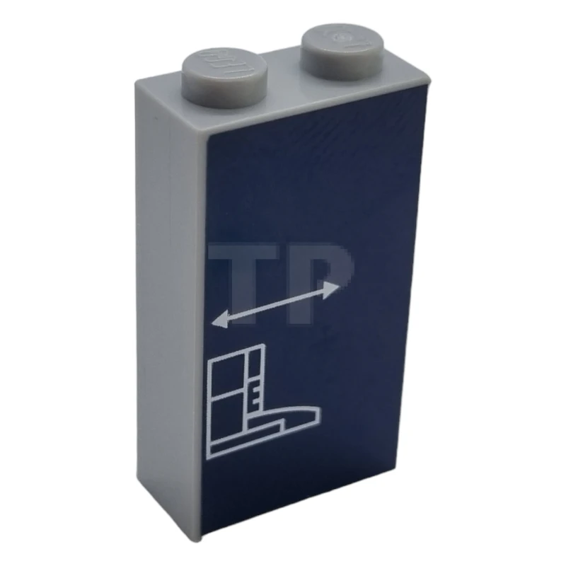 LEGO&reg; 6419121 - 22886pb25 - Brick 1 x 2 x 3 with Schematic of Car Bumper Pattern