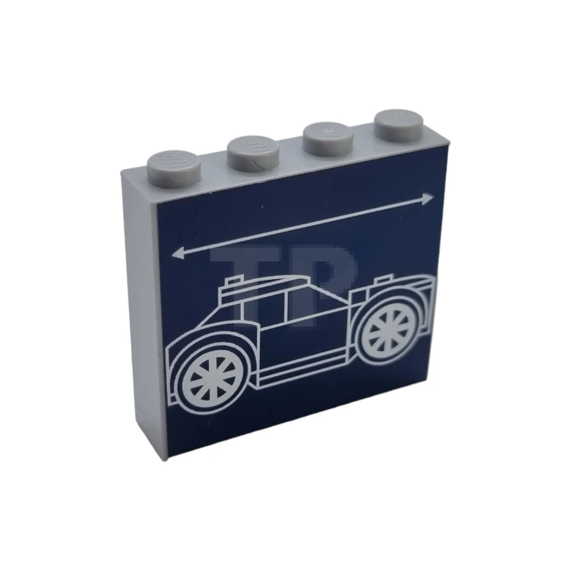 LEGO&reg; 6419141 - 49311pb029 - Stein 1 x 4 x 3 mit Schema für Auto-Muster