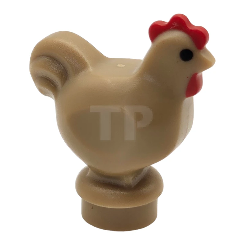 LEGO&reg; 4624282 - 95342pb01 - Pollo con occhi neri e motivo a pettine rosso