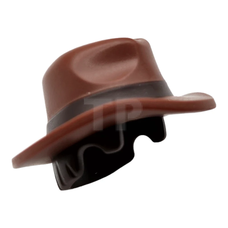 LEGO&reg; 1849pb01 - 6396389 - Headgear Minifig, Fedora Outback Style with Short Hair