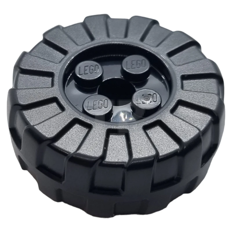 LEGO&reg; 6440829 - 3486 - Roue en plastique dur, striée 36mm D. avec 4 studs