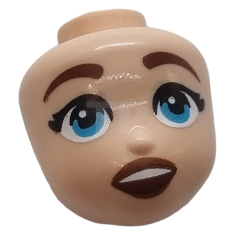 LEGO&reg; 6435152 - 103398 - Head Mini Doll with Azure Eyes and Open Smile Pattern