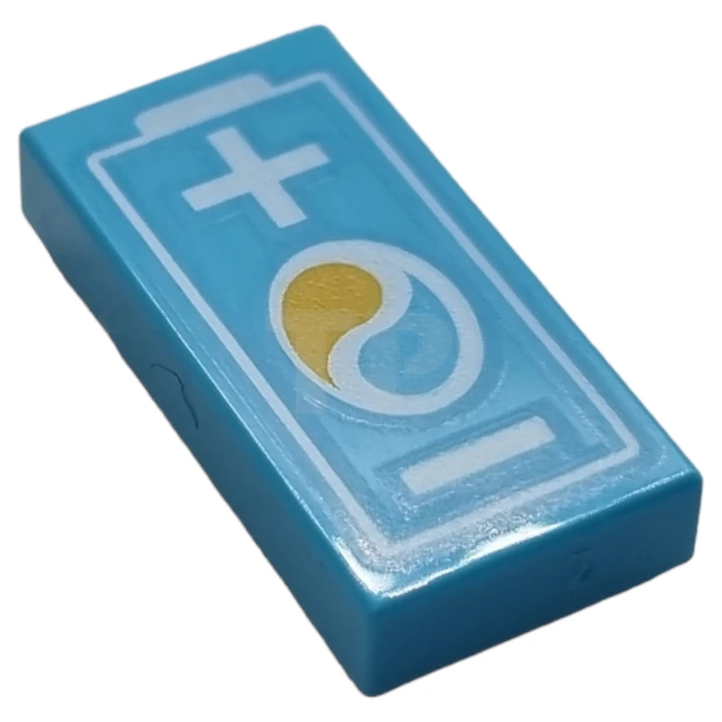 LEGO&reg; 6421752 - 3069pb1065 - Tile 1 x 2 with Electric Car Battery Pattern