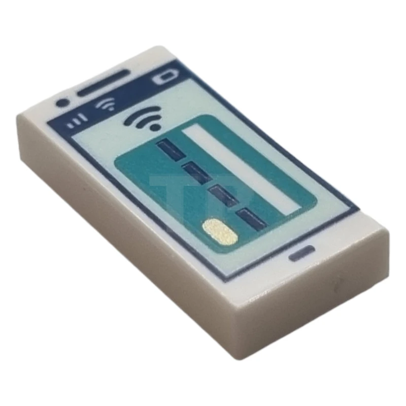 LEGO&reg; 6416469 - 3069pb1062 - Tile 1 x 2 with Smartphone with Debit / Credit Card  Pattern