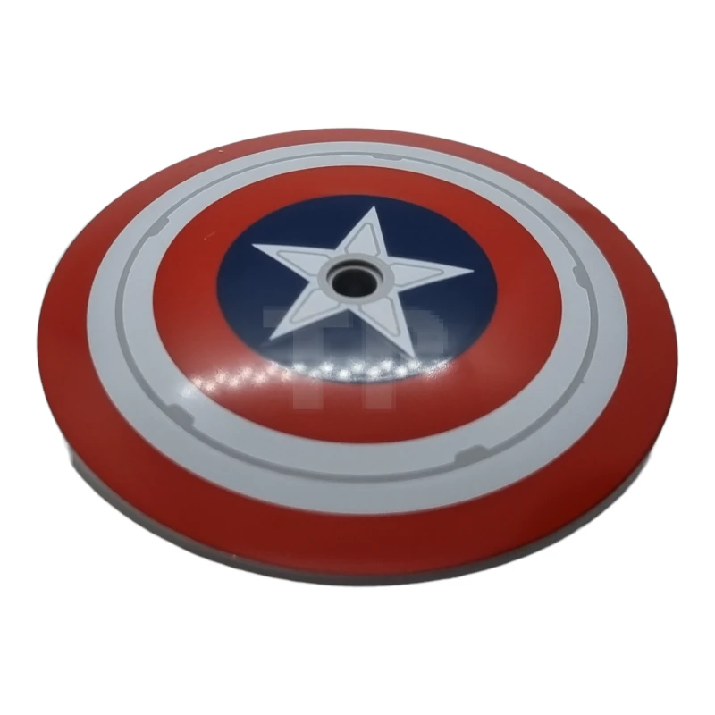 LEGO&reg; 6444582 - 98606pb004 - Dish 9 x 9 Inverted with Star Pattern (Captain America Shield)