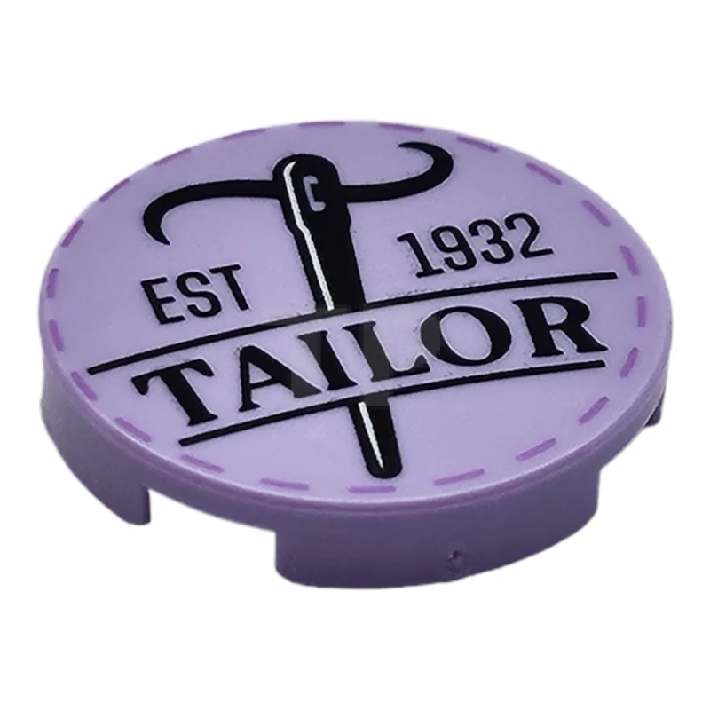 LEGO&reg; 6431074 - 14769pb570 - Carreau 2 x 2 rond avec O et aiguille du bas et motif 