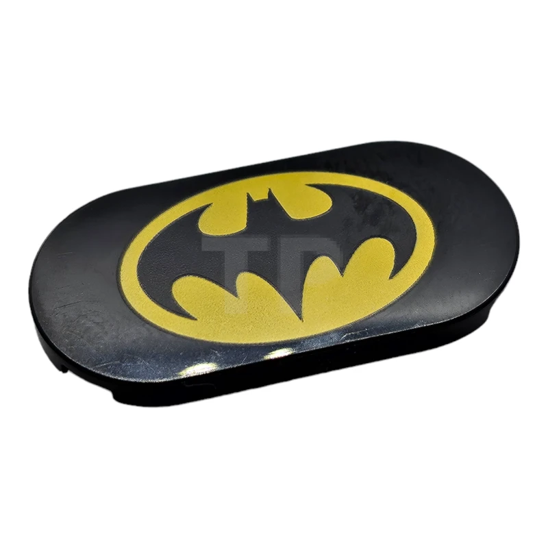 LEGO&reg; 6444157 - 66857pb049 - Tile 2 x 4 Oval with Bat Pattern (Batman Logo)