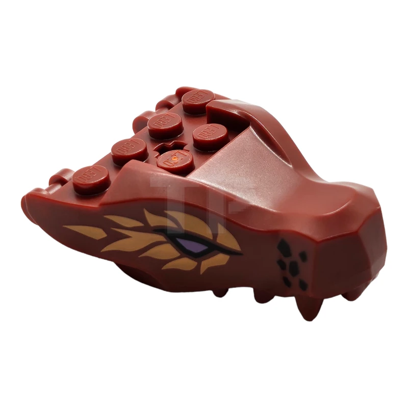 LEGO&reg; 6434542 - 72362pb07 - Dragon Head Jaw with Bar Handles and Eyes and Scales Pattern