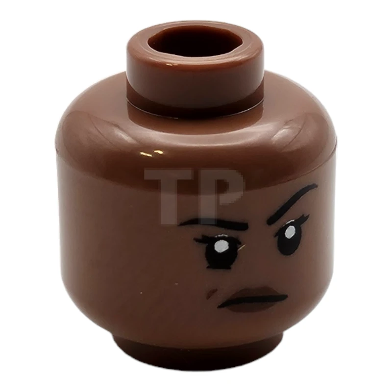 LEGO&reg;  - 3626cpb3168 - Head Minifig with Raised Eyebrow Left / Open Mouth Smile Pattern (Dual Sided)