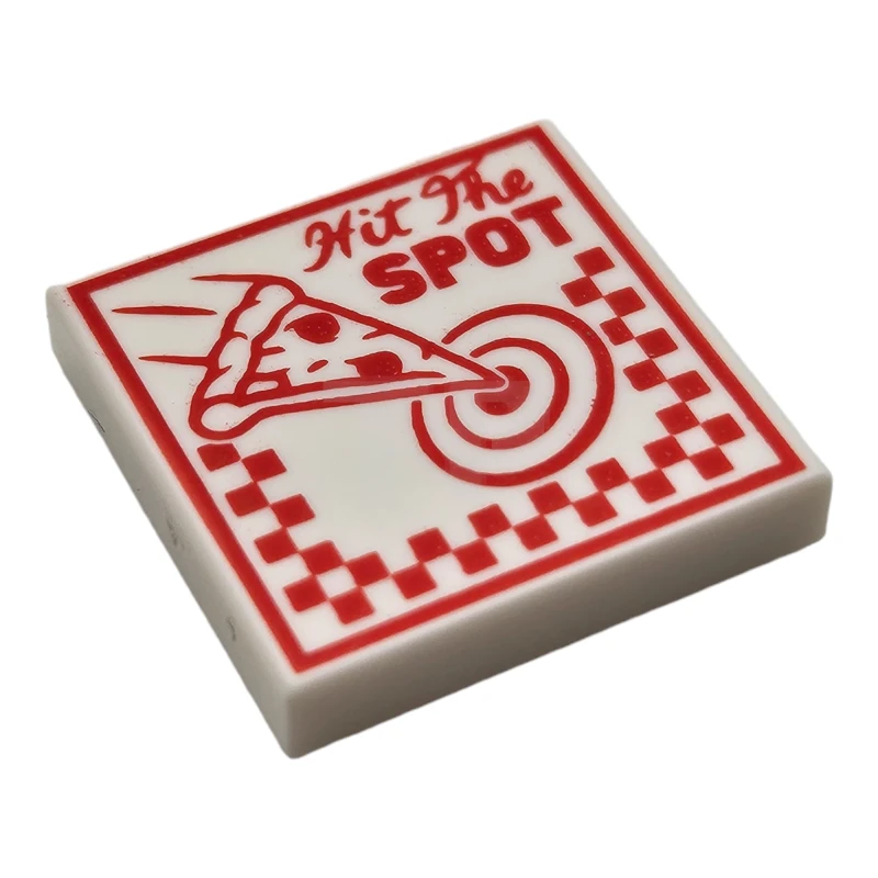 LEGO&reg; 6441174 - 3068pb2287 - Baldosa 2 x 2 con dibujo de caja de pizza