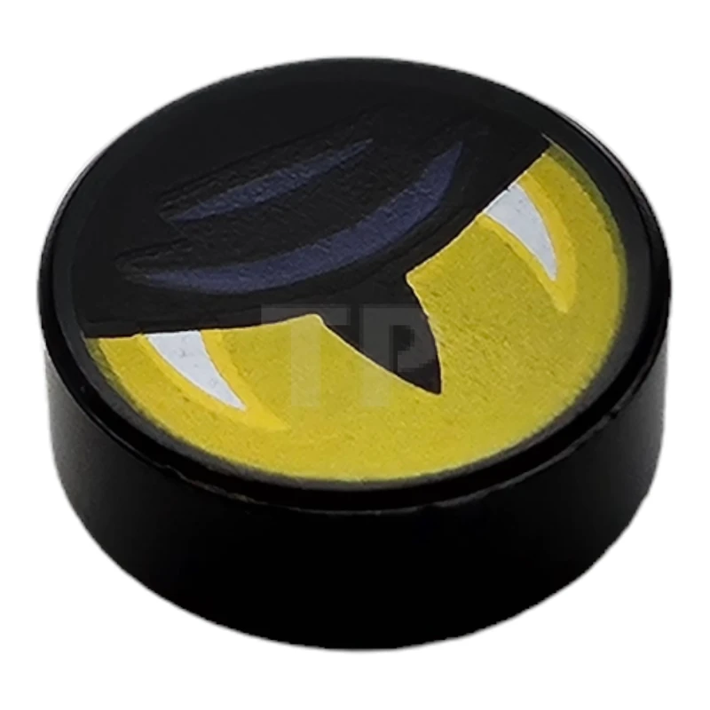 LEGO&reg; 98138pb386 - 6434213 - Tile 1 x 1 Round with Slit Pupil Pattern