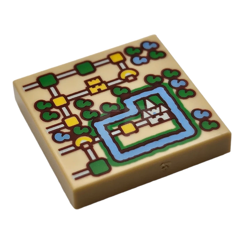 LEGO&reg; 6438687 - 3068pb2302 - Tegel 2 x 2 met Super Mario World Map Patroon