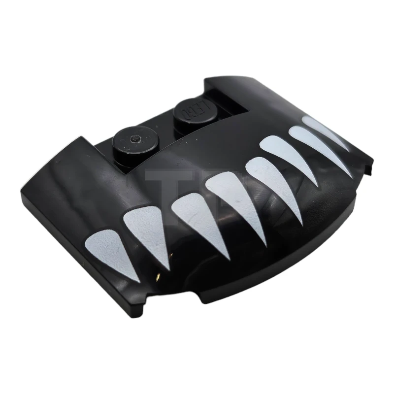 LEGO&reg; 6448837 - 93604pb18 - Plate with Curvature 3 x 4 x 2/3 with  Sharp Teeth Pattern (Venomized Groot Upper Jaw)