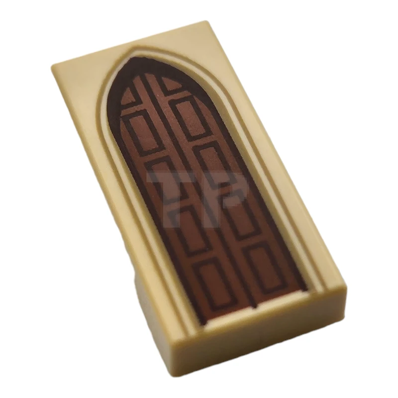 LEGO&reg; 6455326 - 3069pb1191 - Tile 1 x 2 with Arched Door Pattern