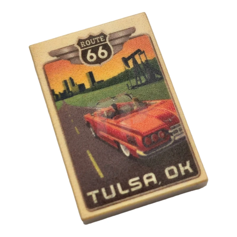 LEGO&reg;  - 26603BJB14 - Carreau 2 x 3 Route 66 Tulsa OK
