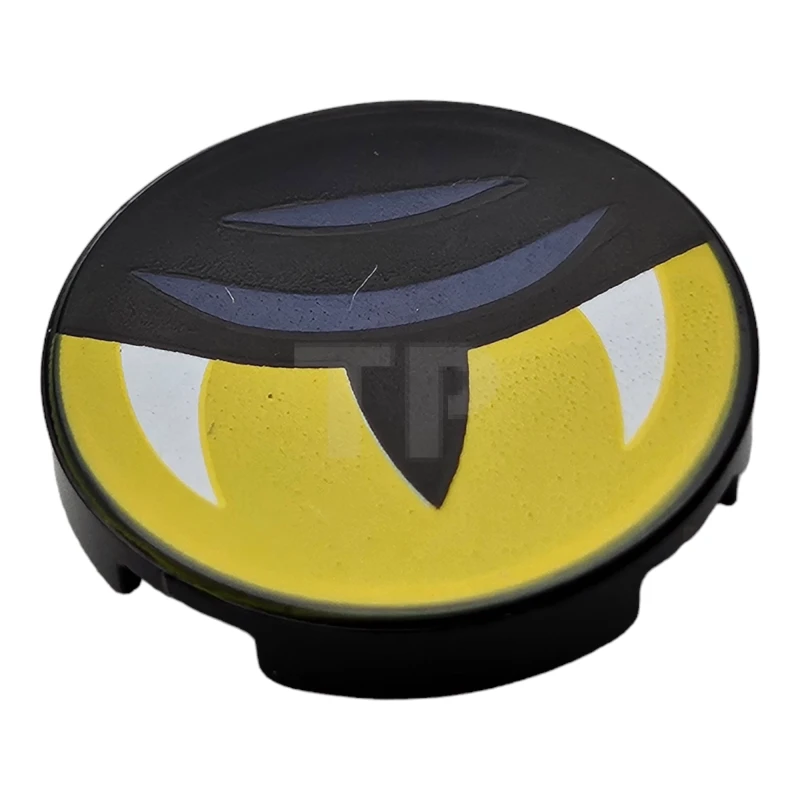 LEGO&reg; 6434233 - 14769pb620 - Tile 2 x 2 Round with Bottom O and Eye Half Closed Pattern